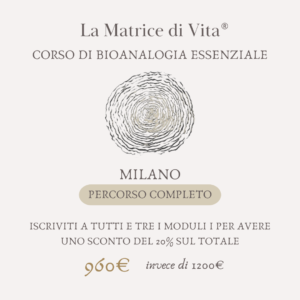 PERCORSO SULLA MATRICE DI VITA - MILANO - TRE MODULI